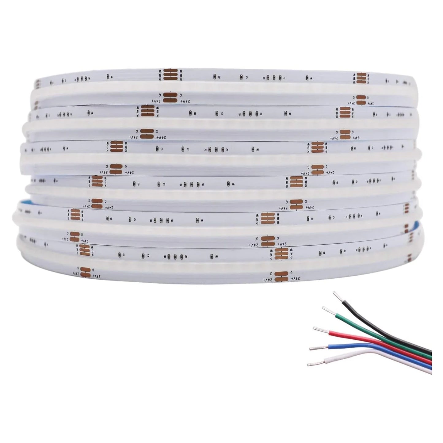 SLD06 Dotless Linear LED RGBW Color Changing 6W/ft COB Strip Lights IP20/IP67 Low Voltage 12mm DC24V Tape Light