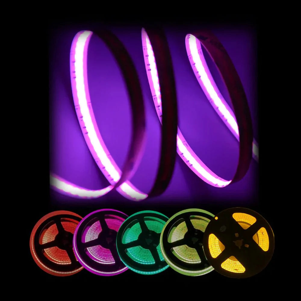 SLD06 Dotless Linear LED RGBW Color Changing 6W/ft COB Strip Lights IP20/IP67 Low Voltage 12mm DC24V Tape Light