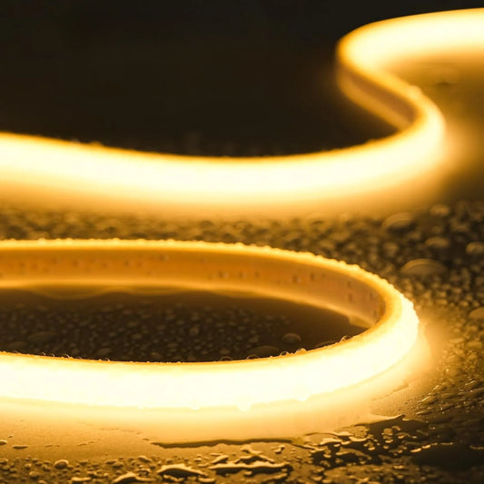 SLN08 Dotless Neon LED Strip Light 110-120V IP65 Outdoor, Dimmable, High-Voltage Silicone with Adhesive