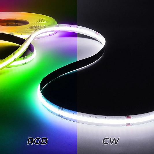 SLD06 Dotless Linear LED RGBW Color Changing 6W/ft COB Strip Lights IP20/IP67 Low Voltage 12mm DC24V Tape Light